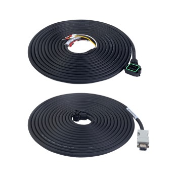 5m(196.85") Motor and Encoder Cable with Connectors Kit for A6 Series 17-bit Servo Motor
