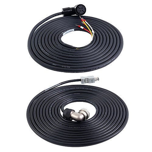 5m(196.85") Motor and Encoder Cable with Connectors Kit for A6 & A6H Series 17-bit Servo Motor - A6-5M-5E-B | StepperOnline UK