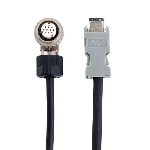 5m(196.85") Encoder Cable with Battery Box for A6 & A6H Series 17-bit Servo Motor - AS7-C-ENC072-BAT-5.0 | StepperOnline UK