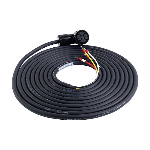 5m(196.85") Motor and Encoder Cable with Connectors Kit for A6 & A6H Series 17-bit Servo Motor - A6-5M-5E-B | StepperOnline UK