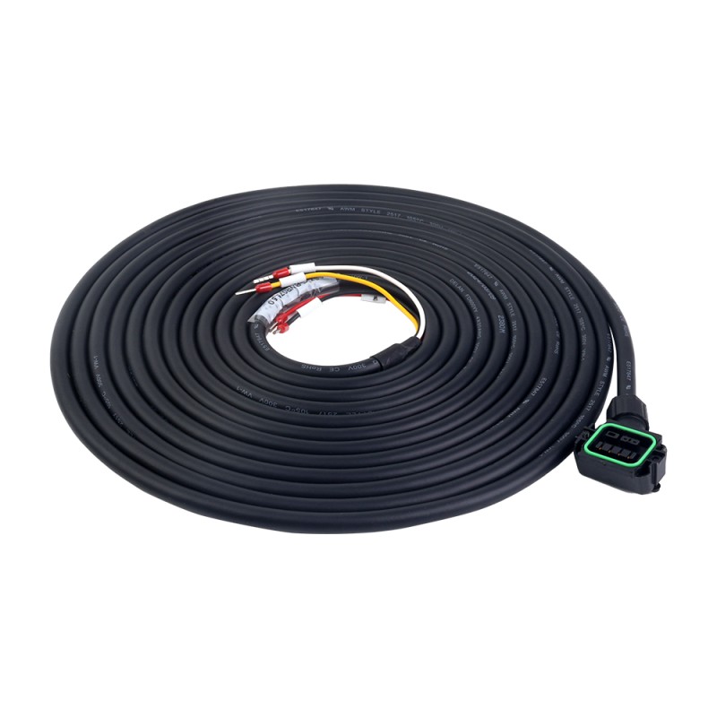 5m(196.85) Motor Cable with Connector for A6 Series 17-bit Servo Motor - AS7-C-PWR075-5.0 | StepperOnline UK