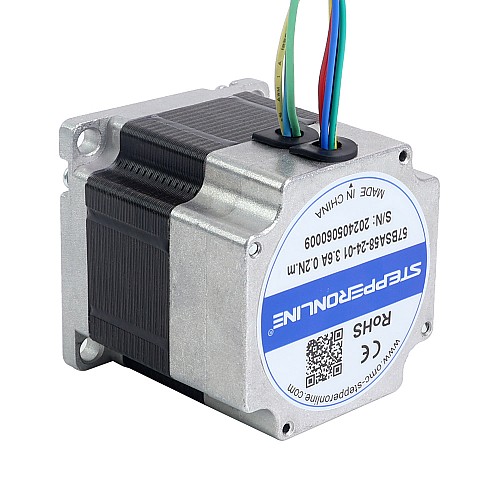 24V 3000RPM 0.2Nm 63W 3.60A 57x57x58mm Brushless DC Motor - 57BSA58-24-01 | StepperOnline UK