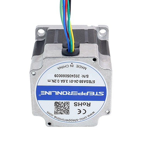 24V 3000RPM 0.2Nm 63W 3.60A 57x57x58mm Brushless DC Motor - 57BSA58-24-01 | StepperOnline UK