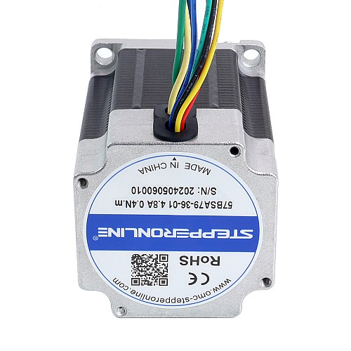 36V 3000RPM 0.4Nm 126W 4.80A 57x57x79mm Brushless DC Motor - 57BSA79-36-01 | StepperOnline UK