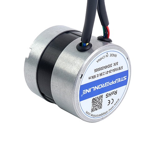 24V 3000RPM 0.16Nm 50W 2.90A Φ57x53.5mm Brushless DC Motor - 57BYA54-24-01 | StepperOnline UK