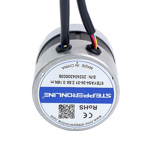 24V 3000RPM 0.16Nm 50W 2.90A Φ57x53.5mm Brushless DC Motor - 57BYA54-24-01 | StepperOnline UK