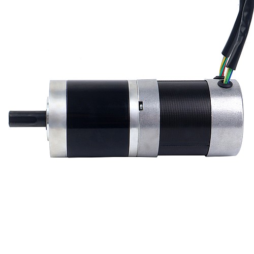 24V 101W Round Geared Brushless DC Motor 20.00Nm(2832.23oz.in) 100:1 Round Planetary Gearbox - 57BYA74-24-01-PG100 | StepperOnline UK