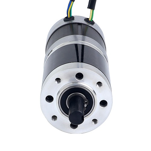 24V 101W Round Geared Brushless DC Motor 20.00Nm(2832.23oz.in) 100:1 Round Planetary Gearbox - 57BYA74-24-01-PG100 | StepperOnline UK