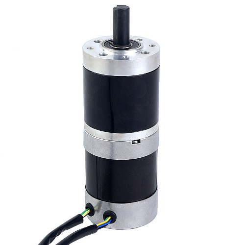 24V 101W Round Geared Brushless DC Motor 20.00Nm(2832.23oz.in) 100:1 Round Planetary Gearbox - 57BYA74-24-01-PG100 | StepperOnline UK