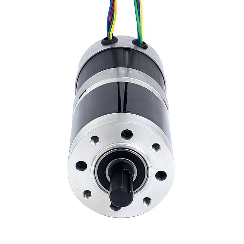 24V 101W Round Geared Brushless DC Motor 11.42Nm(1617.20oz.in) 51:1 Round Planetary Gearbox - 57BYA74-24-01-PG51 | StepperOnline UK