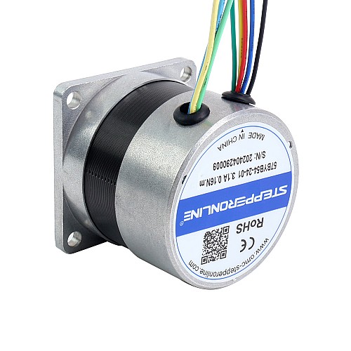 24V 3000RPM 0.16Nm 50W 3.10A 57x57x53.5mm Brushless DC Motor - 57BYB54-24-01 | StepperOnline UK