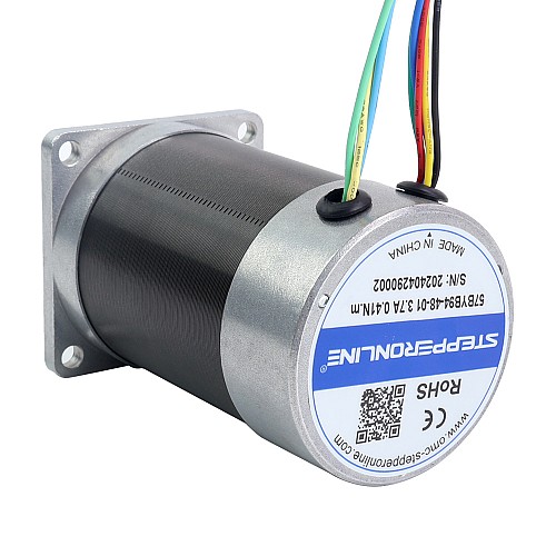48V 3000RPM 0.41Nm 129W 3.70A 57x57x93.5mm Brushless DC Motor - 57BYB94-48-01 | StepperOnline UK