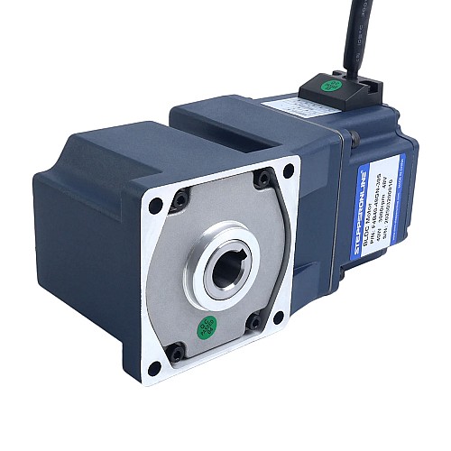 48V 40W 30RPM Geared BLDC Motor 8.48Nm(1200.87oz.in) 100:1 Right Angle Gearbox - F4B40-48GN-30S/4GN100RC | StepperOnline UK