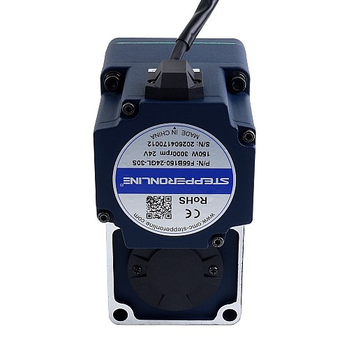 24V 150W 20RPM 50.00Nm(7080.58oz.in) 150:1 Geared Brushless DC Motor w/ Parallel Hollow Shaft Gearbox - F55B150-24GL-30S/5GL150RC | StepperOnline UK