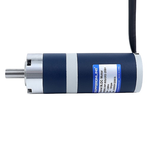 24V 60W 120RPM Geared Brushless DC Motor 3.80Nm(538.12oz.in) 25:1 Planetary Gearbox - M52B60-24P-30S/G52-25S1 | StepperOnline UK