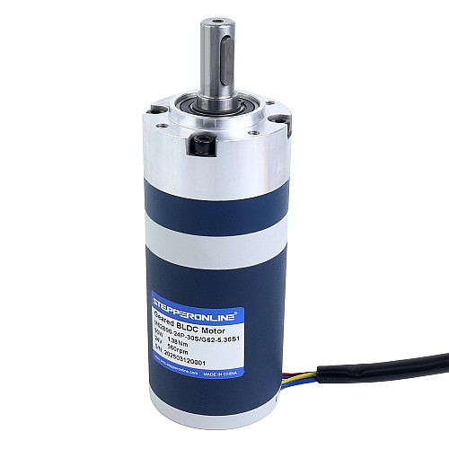 24V 90W 560RPM Geared Brushless DC Motor 1.38Nm(195.42oz.in) 5.36:1 Planetary Gearbox - M62B90-24P-30S/G62-5.36S1 | StepperOnline UK