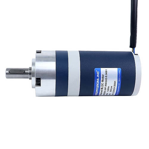 24V 90W 560RPM Geared Brushless DC Motor 1.38Nm(195.42oz.in) 5.36:1 Planetary Gearbox - M62B90-24P-30S/G62-5.36S1 | StepperOnline UK