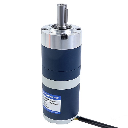 24V 200W 21RPM Geared Brushless DC Motor 67.00Nm(9487.98oz.in) 144.5:1 Planetary Gearbox - M82B200-24P-30S/G82-144.5S1 | StepperOnline UK