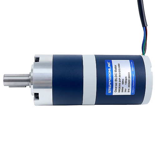 24V 200W 100RPM Geared Brushless DC Motor 15.00Nm(2124.17oz.in) 30:1 Planetary Gearbox - M82B200-24P-30S/G82-30S1 | StepperOnline UK