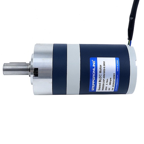 24V 200W 560RPM Geared Brushless DC Motor 3.10Nm(439.00oz.in) 5.36:1 Planetary Gearbox - M82B200-24P-30S/G82-5.36S1 | StepperOnline UK