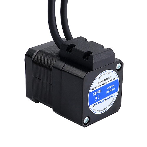 Nema 17 Closed Loop Stepper Motor 42Ncm(59.48oz.in) with Encoder 1000PPR(4000CPR) - 17HS15-1504D-E1K | StepperOnline UK