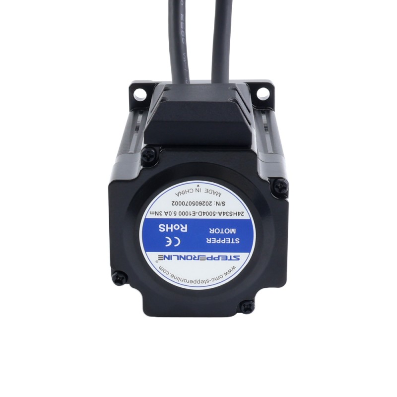 S Series Standard Nema 24 Closed Loop Stepper Motor 3.0Nm(424.83oz.in) Encoder 1000PPR(4000CPR) - 24HS34A-5004D-E1000 | StepperOnline UK