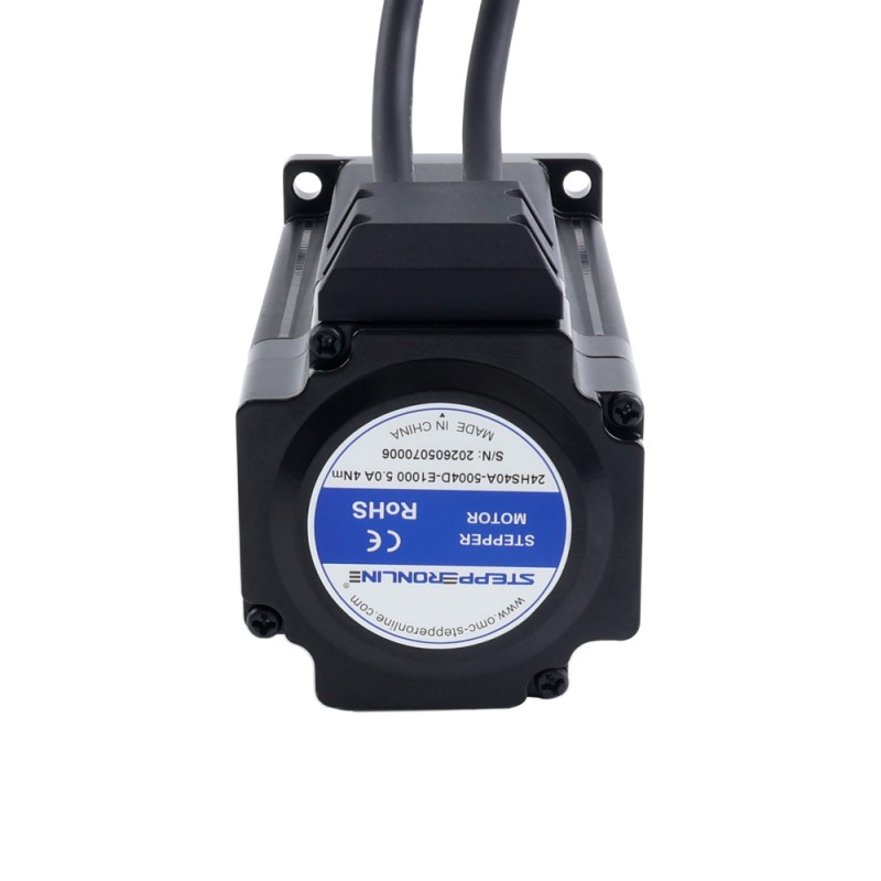 S Series Standard Nema 24 Closed Loop Stepper Motor 4.0Nm(566.45oz.in) Encoder 1000PPR(4000CPR) - 24HS40A-5004D-E1000 | StepperOnline UK