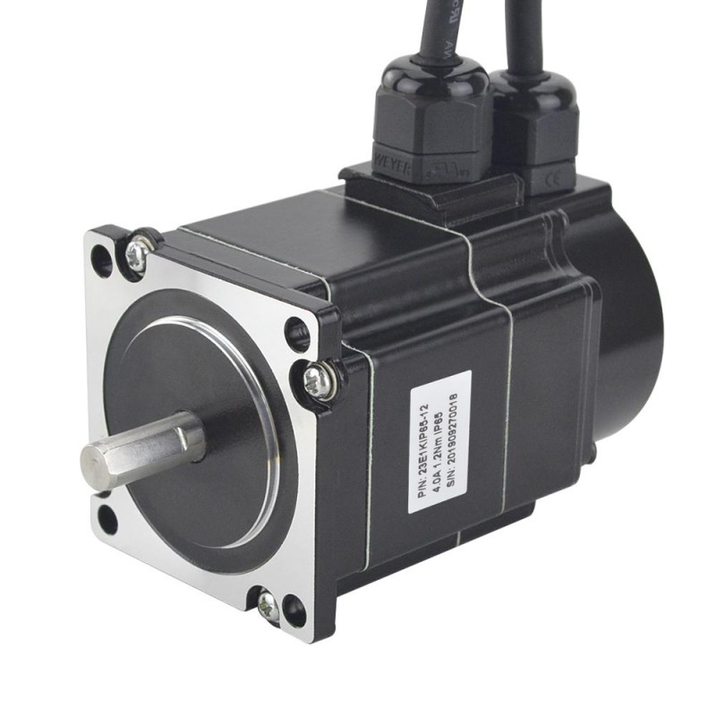 P Series IP65 Waterproof Nema 23 Closed Loop Stepper Motor 1.2Nm(169.97oz.in) with Encoder 1000PPR(4000CPR) - 23E1KIP65-12 | StepperOnline UK