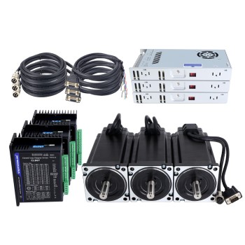 TS Series 3 Axis 12.0Nm(1699.34oz.in) Nema 34 Closed Loop Stepper Kit w/ Power Supply TS Series 3 Axis 12.0Nm(1699.34oz.in) Nema 34 Closed Loop Stepper Kit w/ Power Supply