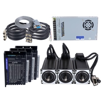 TES Series 3 Axis 3.0Nm(424.83oz.in) Nema 23 Closed Loop Stepper Kit & Driver CL57TE w/ Power Supply