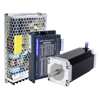 TES Series 1 Axis Stepper CNC Kit 3.0Nm(424.83oz.in) Nema 23 Stepper Motor & Driver DM542TE & Power Supply
