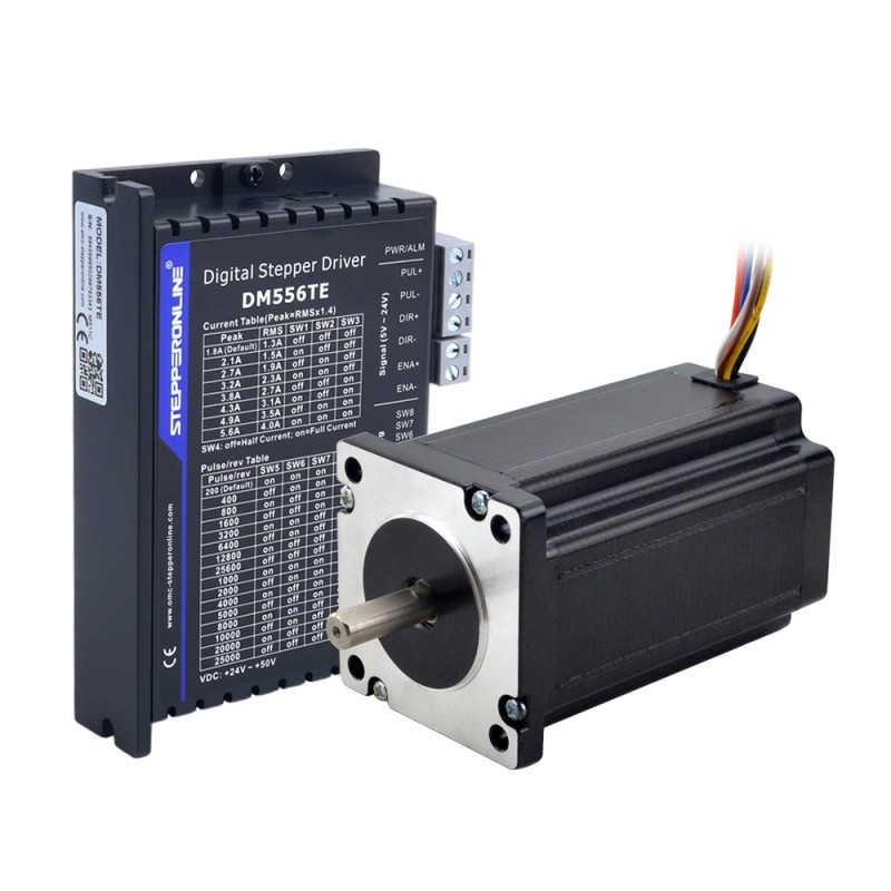 TES Series 1 Axis Stepper CNC Kit 3.4Nm(481.48oz.in) Nema 24 Stepper Motor & Driver DM556TE - 1-DM556TE-24HS39 | StepperOnline UK