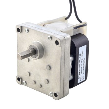 110V AC Gear Motor 50Kg.cm/7.8RPM w/ 392:1 Rectangular Spur Gearbox