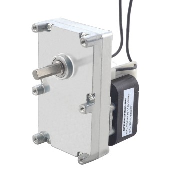 110V AC Gear Motor 100Kg.cm/5.5RPM w/ 590:1 Rectangular Spur Gearbox