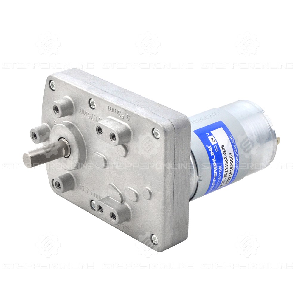 FGF-36244500-G36 | Brushed 24V DC Gear Motor 7Kg.cm/100RPM w/ 36:1  Rectangular Spur Gearbox | StepperOnline UK