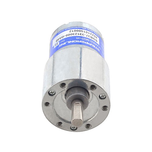 Brushed 12V DC Gear Motor 12Kg.cm/4.4RPM 540:1 Spur Gearbox - SGB37-33123000-G540 | StepperOnline UK