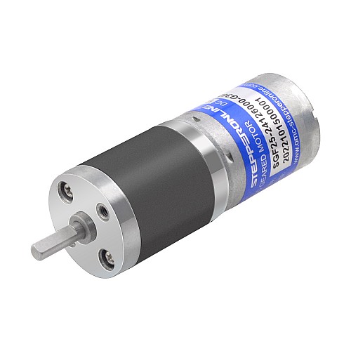 Brushed 12V DC Gear Motor 5Kg.cm/14RPM 340:1 Spur Gearbox - SGF25-24126000-G340 | StepperOnline UK