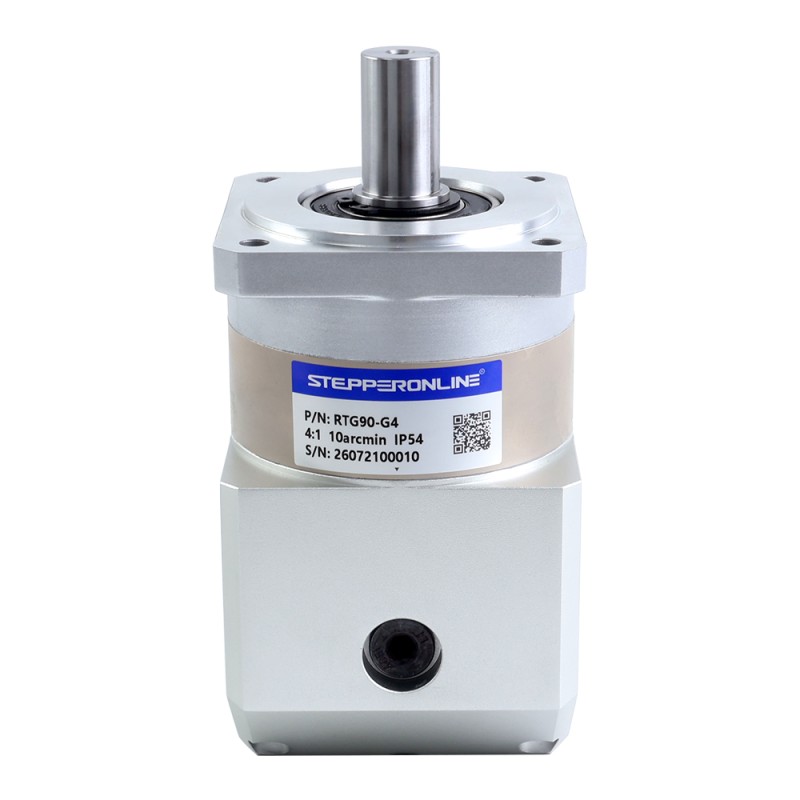 RTG Series 90mm 4:1 Right Angle Planetary Gearbox Backlash 10arc-min for Servo Motors - RTG90-G4 | StepperOnline UK