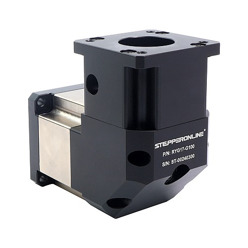 RYG Series Right Angle Planetary Gearbox Gear Ratio 100:1 Backlash 20arc-min for Nema 17 Stepper Motor - RYG17-G100 | StepperOnline UK