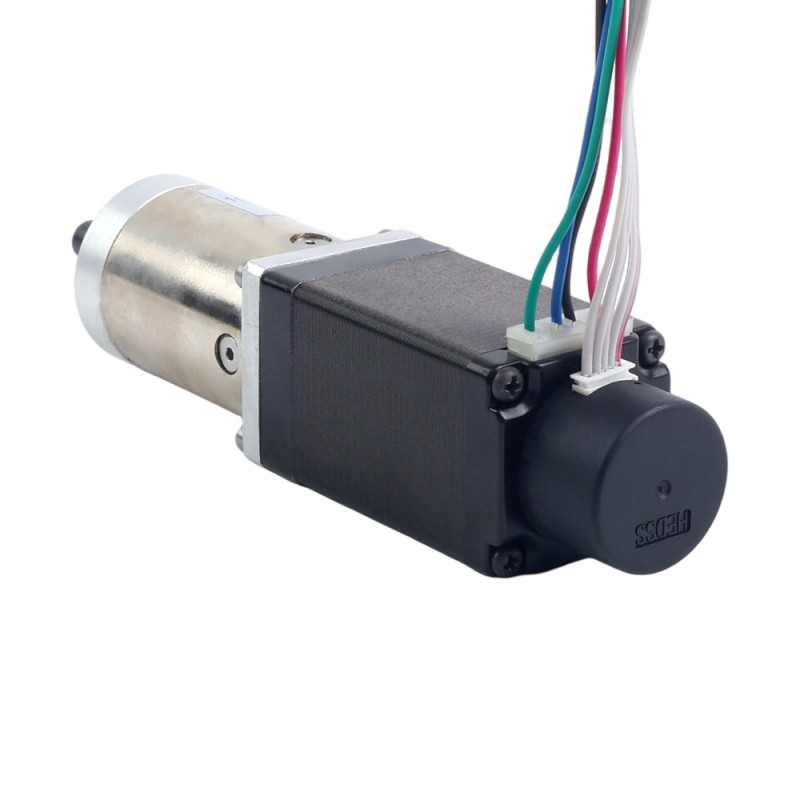Nema 11 Closed-loop Geared Stepper L=51mm Gear Raio 100:1 Encoder 300PPR - 11HS20-0674D-PG100-E22-300 | StepperOnline UK