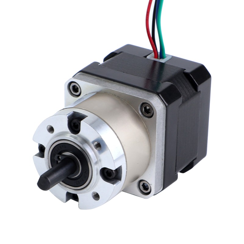 Nema 17 Stepper Motor Bipolar L=34mm w/ Gear Ratio 5:1 Planetary Gearbox with 300mm Cable & Connector - 17HS13-0404S-PG5-C4 | StepperOnline UK