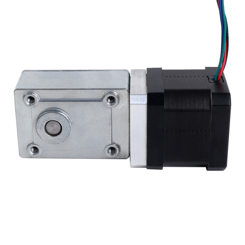 Nema 17 Stepper Motor L=39mm 1.68A Gear Ratio 40:1 Square Worm Geabox - 17HS15-1684S-WG40 | StepperOnline UK