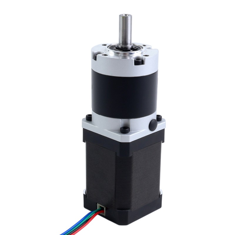 Nema 17 Stepper Motor Bipolar L=60mm w/ Gear Ratio 100:1 MG Series Planetary Gearbox - 17HS24-2104S-MG100 | StepperOnline UK