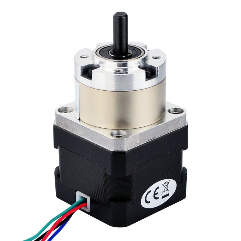 Nema 17 Stepper Motor Bipolar L=34mm w/ Gear Ratio 5:1 Planetary Gearbox - 17HS13-0404S-PG5 | StepperOnline UK
