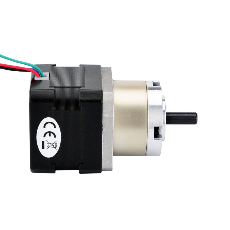 Nema 17 Stepper Motor Bipolar L=34mm w/ Gear Ratio 5:1 Planetary Gearbox - 17HS13-0404S-PG5 | StepperOnline UK