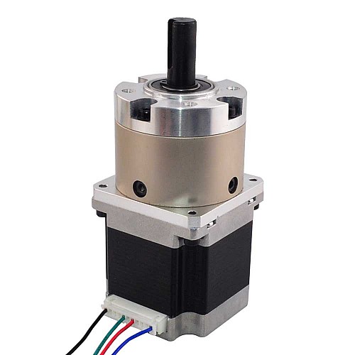 Nema 23 Stepper Motor Bipolar L=56mm w/ Gear Ratio 4:1 Planetary Gearbox & Pin Connector - 23HS22-2804SX-PG4 | StepperOnline UK