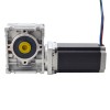 Nema 23 Stepper Motor L=113mm Gear Ratio 7.5:1 Worm Gearbox NMRV30 Worm Gear Speed Reducer - 23HS45-4204S-RV30-G7.5 | StepperOnline UK