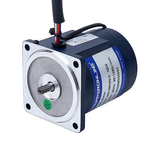 15W 220VAC 50Hz 0.45-6.75RPM 5.00Nm(708.06oz.in) Flange 70mm Spur Gearbox Single-phase AC Variable Speed Motor - 3IK15RGN-C/3GN200K | StepperOnline UK