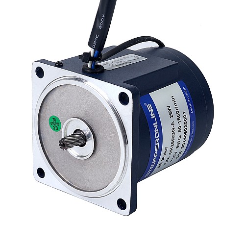 25W 110VAC 60Hz 0.5-8.61RPM 16.00Nm(2265.76oz.in) Flange 80mm Right Angle Gearbox Single-phase AC Variable Speed Motor - 4IK25RGN-A/4GN180RC | StepperOnline UK