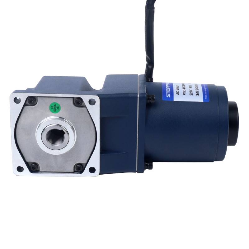 25W 110VAC 60Hz 3-51.67RPM 3.90Nm(552.28oz.in) Flange 80mm Right Angle Gearbox Single-phase AC Variable Speed Motor - 4IK25RGN-A/4GN30RC | StepperOnline UK